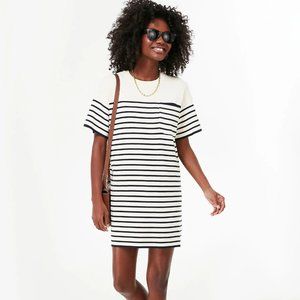 Navy Knit Striped Frenchie Dress. TUCKERNUCK, NWT